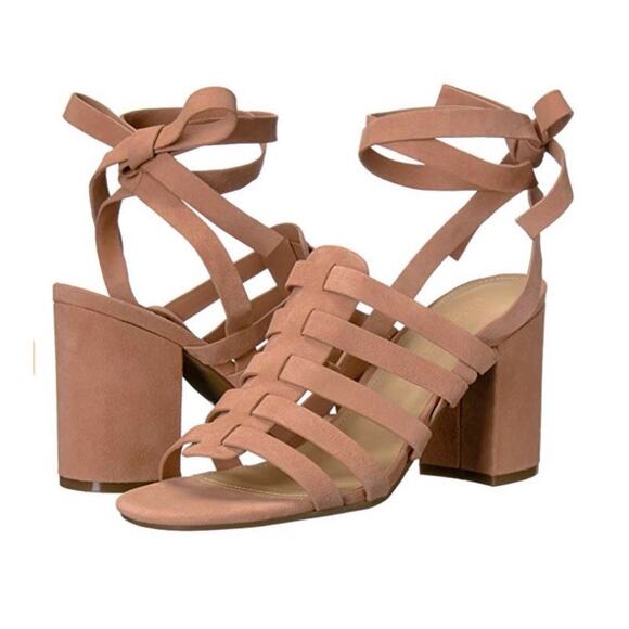 New! Marc Fisher Suede Ankle Wrap Phoebe Sandals - Size 8 - Picture 1 of 10